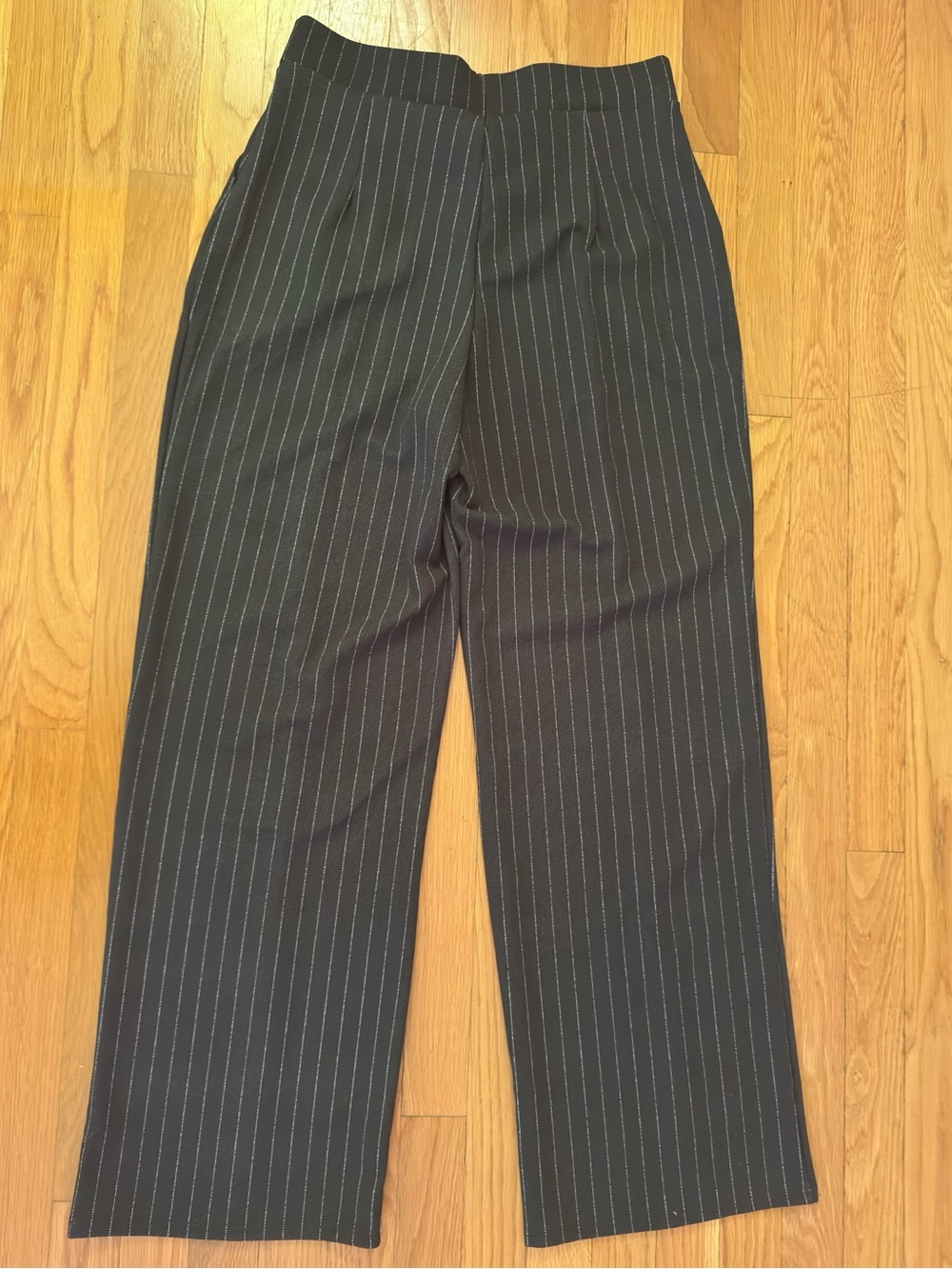 H&M Black Pinstripe Wide-Leg Dress Pants - Picture 3 of 3